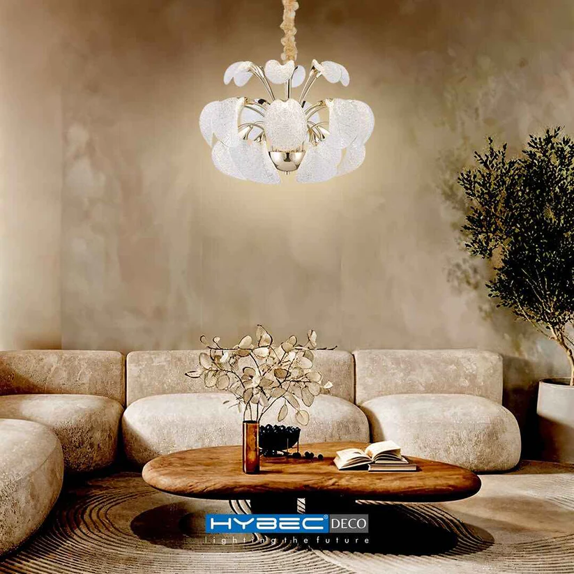 Aurora Bloom – 600mm Champagne Gold LED Chandelier