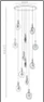 Luna Arc – Circular Gold Chandelier with Frosted Acrylic Diffusers