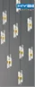 Helix Drop – 9-Light Spiral LED Chandelier with Dual-Tone Finish