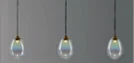 Aurora Trail – 3-Light Chandelier with Rainbow Glass Diffusers