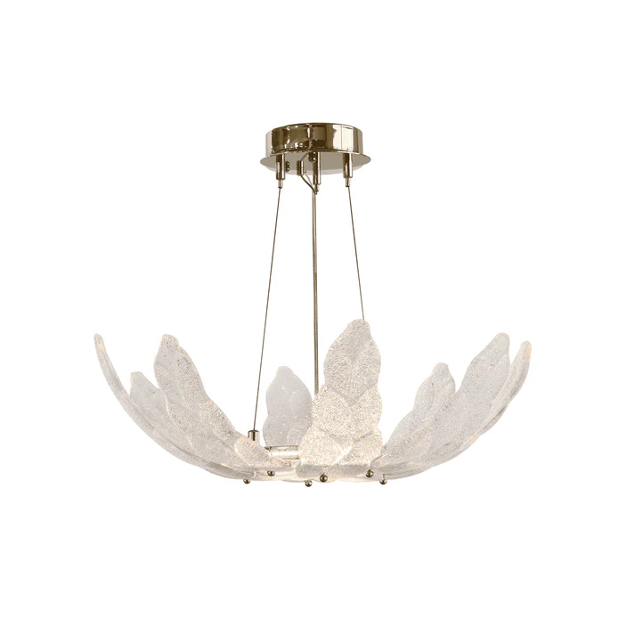 Lumen Halo – 580mm LED Chandelier with Handmade Glass Diffuser