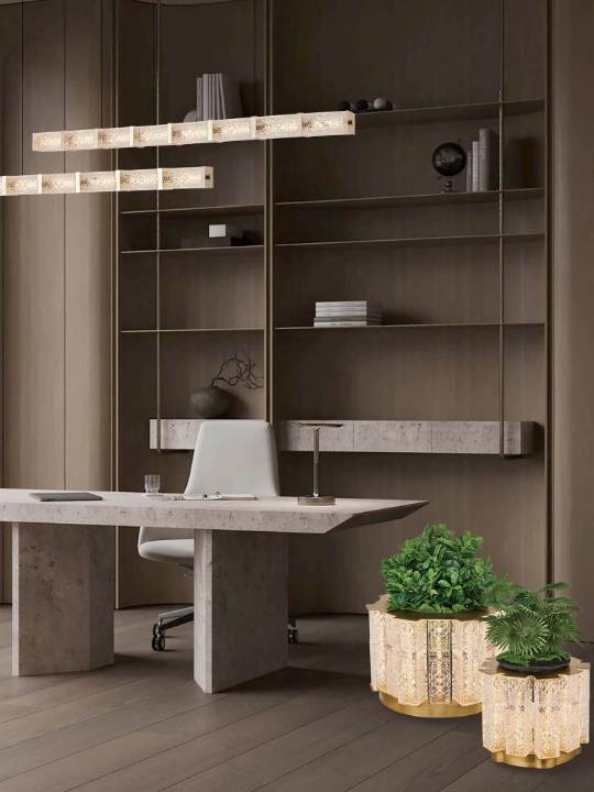 Handcrafted Glass & Copper-Tone Metal Floor Lamp – 100W LED