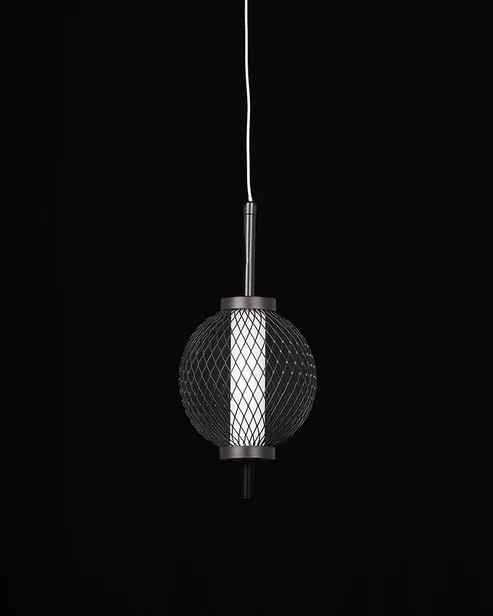 Noir Edge – Matte Black LED Pendant (6W)