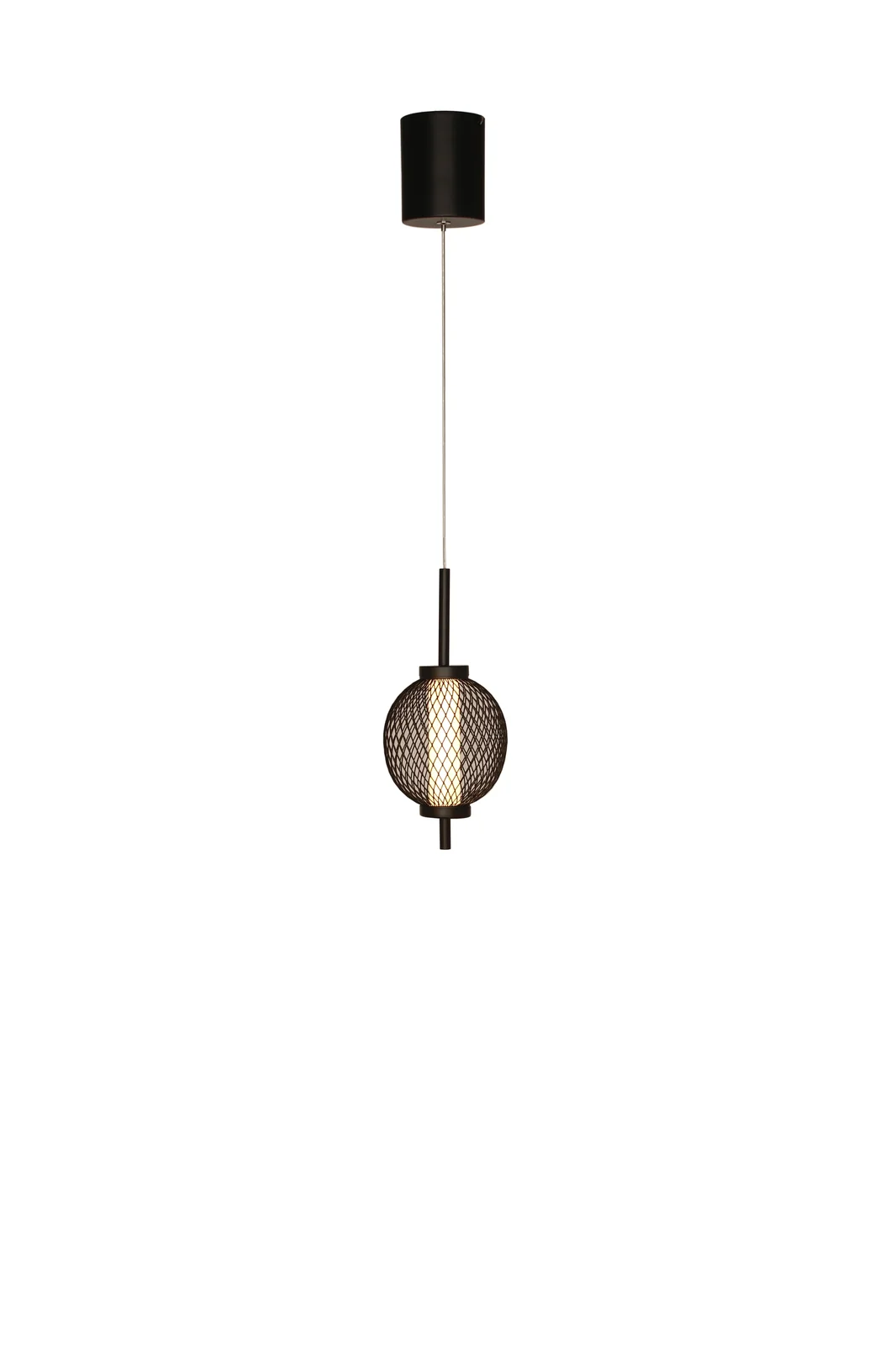 Noir Edge – Matte Black LED Pendant (6W)