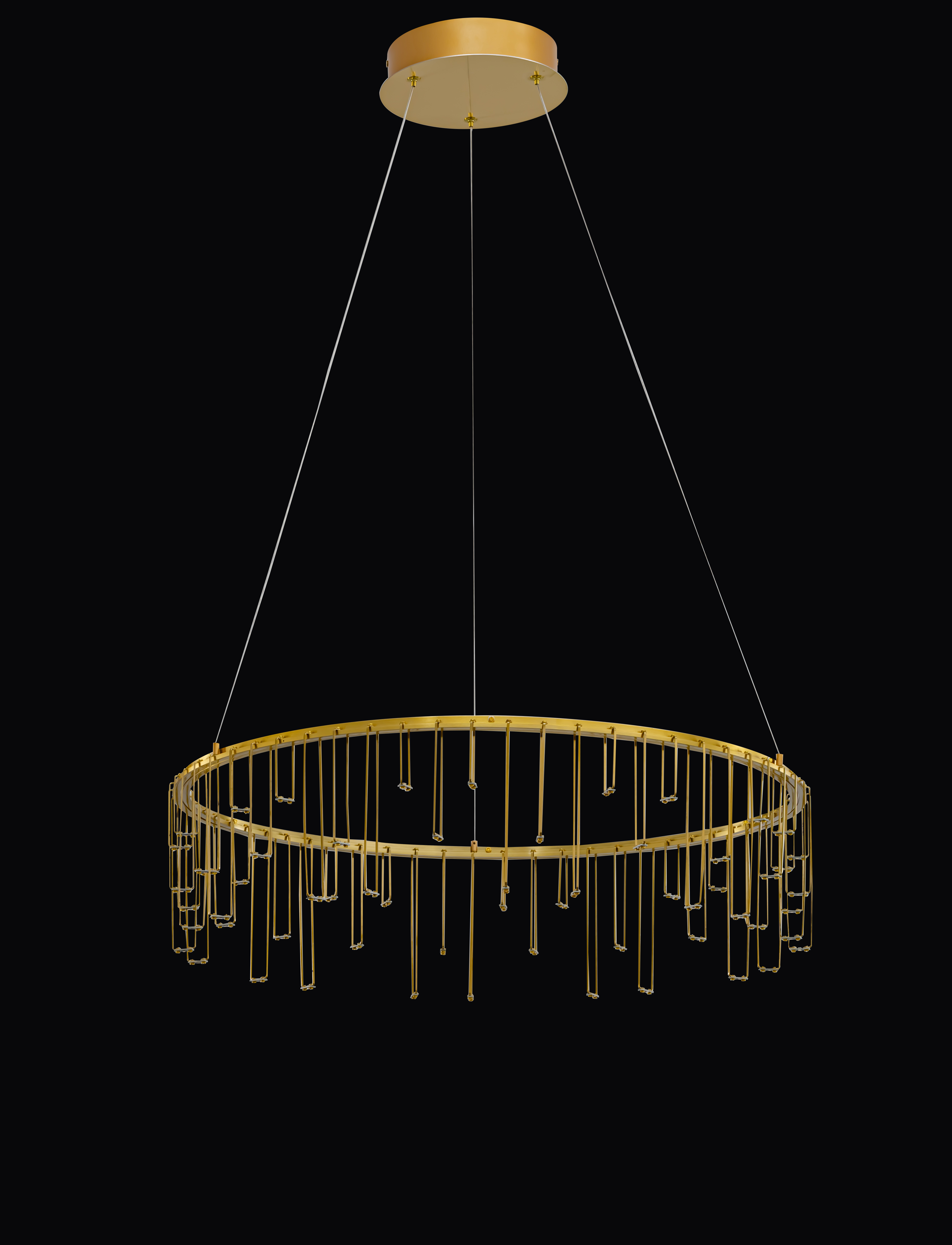 Halo Arc Pendant Light – Brushed Gold 800mm