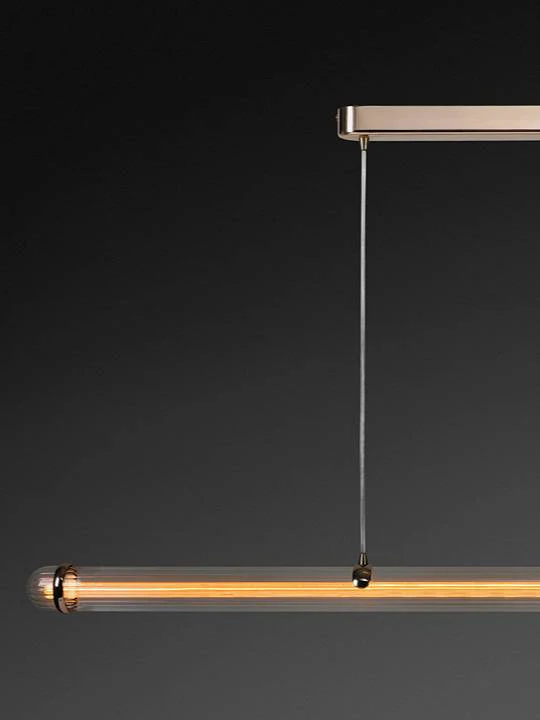 Luminous Arc Pendant Light – Gold with Clear Glass