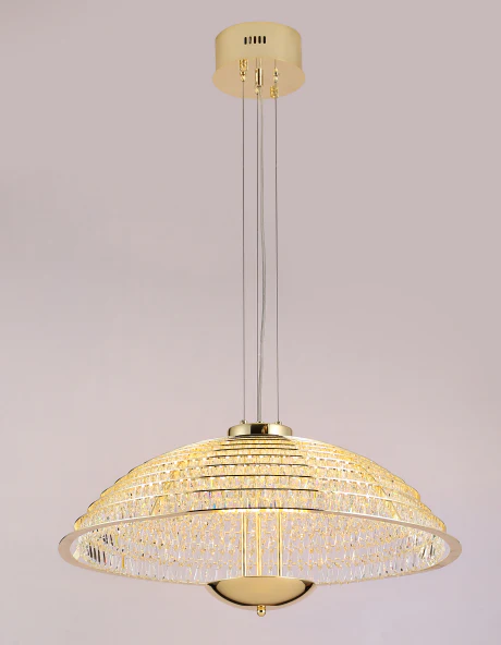 Aurelia Luxe Pendant Light – Gold with Crystal Diffuser
