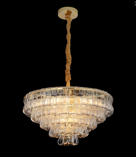 Lumivault Crystal Pendant Light – Gold Finish