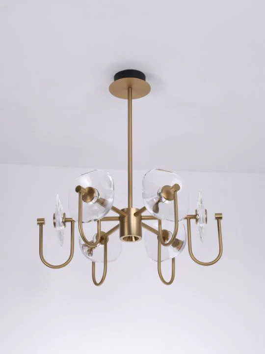 Cristallo Aurea – Gold-Finished Crystal Pendant Light