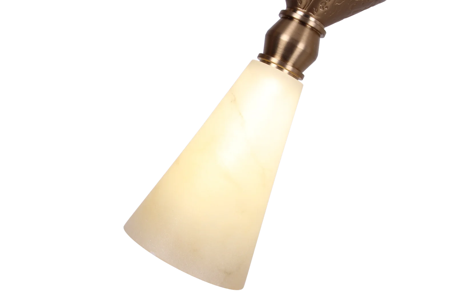 Alba Stratos – Linear Alabaster Pendant Light in Matte Gold