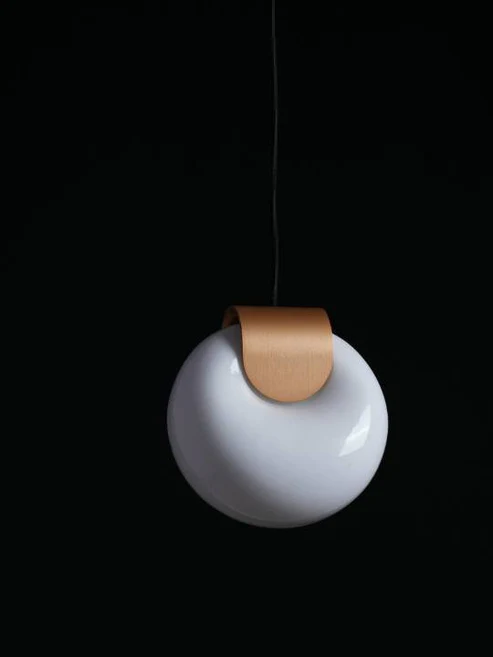 Milky Glass Gold Ceiling Pendant Light