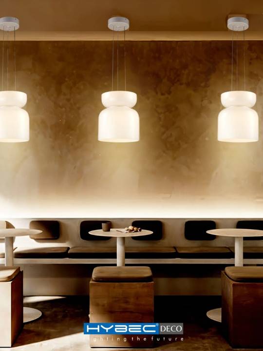 Milky Glass Ceiling Pendant Light – Tall