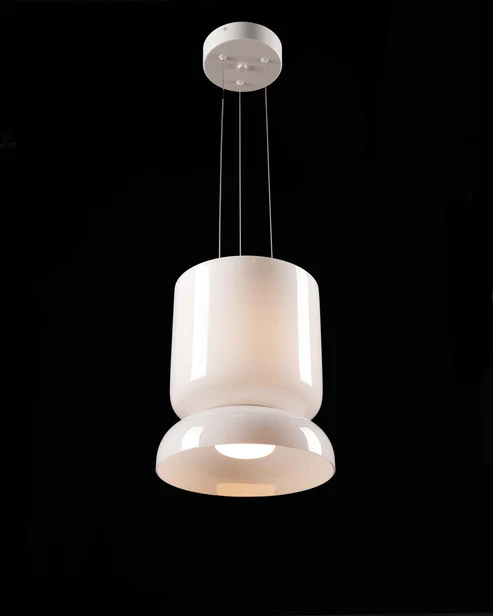 Milky Glass Ceiling Pendant Light – Compact