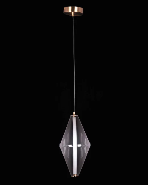 Crystal Bloom – 550mm Brass LED Chandelier with Crystal Glass Diffuser