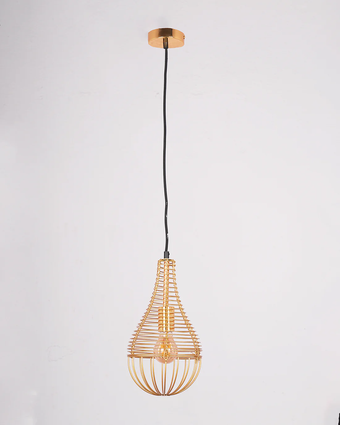 HaloSolo Pendant – Petite Gold Ring Light (E27 Holder)