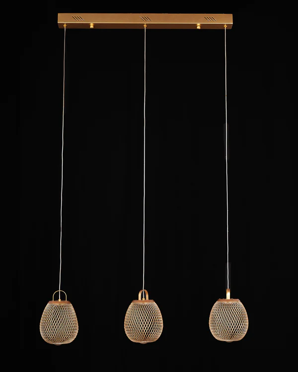 Aurum Linea – Gold Triple LED Pendant (15W)