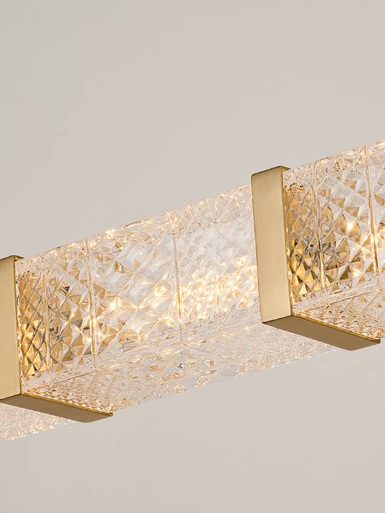 Amber Line – 1100mm Handmade Glass Linear Pendant