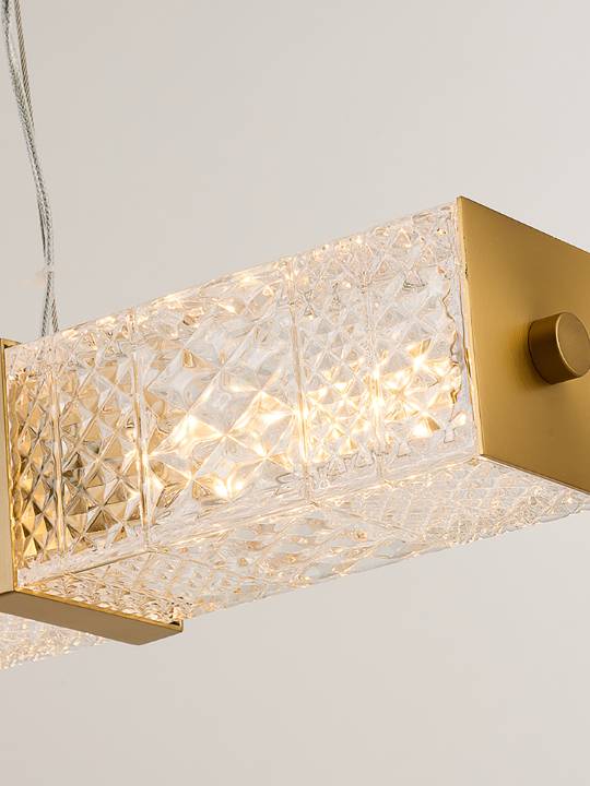 Amber Line – 1100mm Handmade Glass Linear Pendant