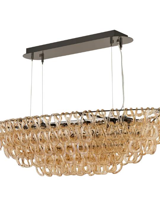 Obsidian Array – 1200mm Pearl Black Linear Pendant Light