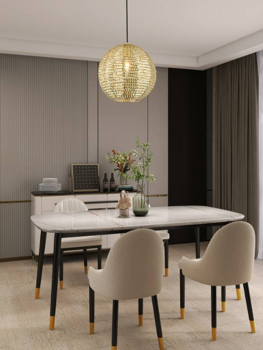Lustre Halo – Gold Finish Pendant Light