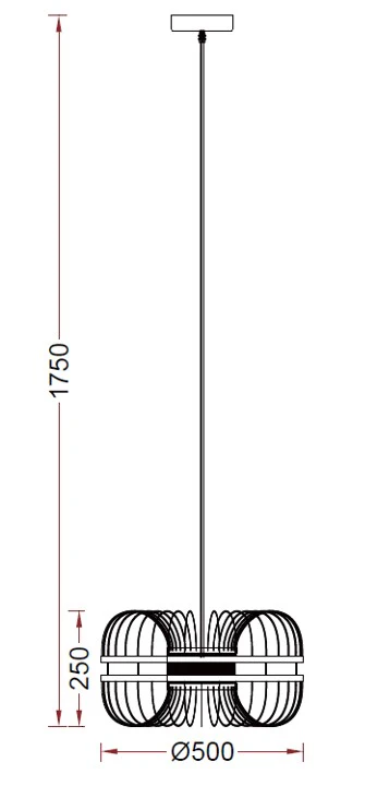 Bamboo Aura – 500mm Natural Pendant Light