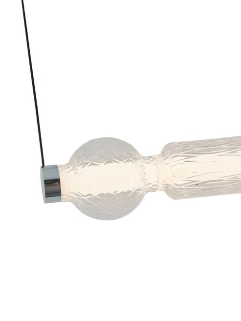 Chrome Glass Linear Pendant Light