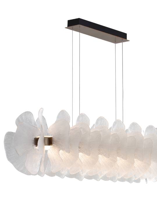 Antique Brass Linear Statement Pendant Light