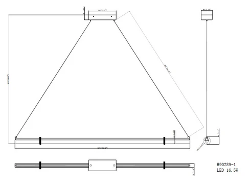 Brass Linear Accent Pendant Light