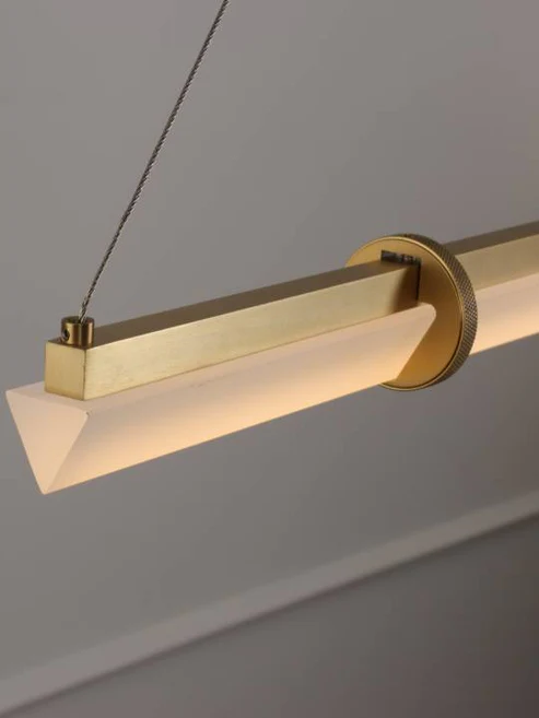 Brass Linear Accent Pendant Light