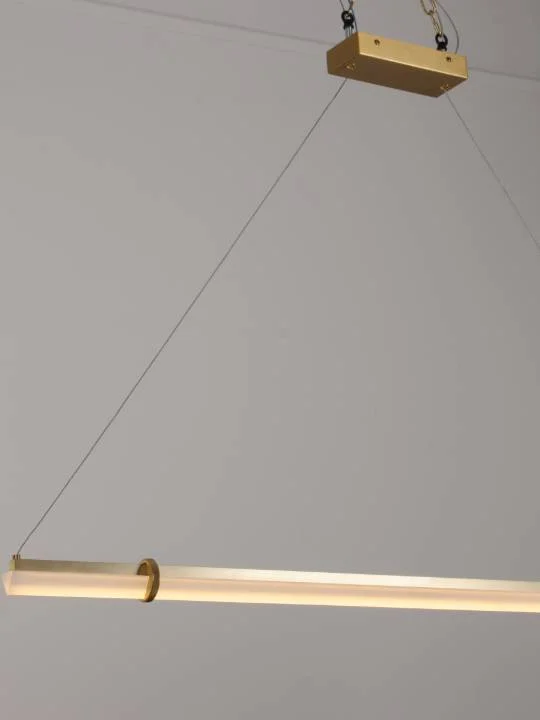Brass Linear Accent Pendant Light