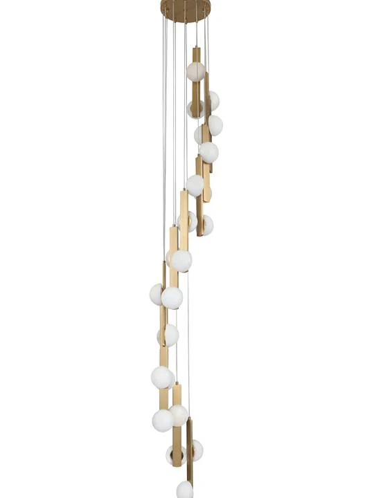 Brushed Gold Alabaster Pendant Light – G4 Socket