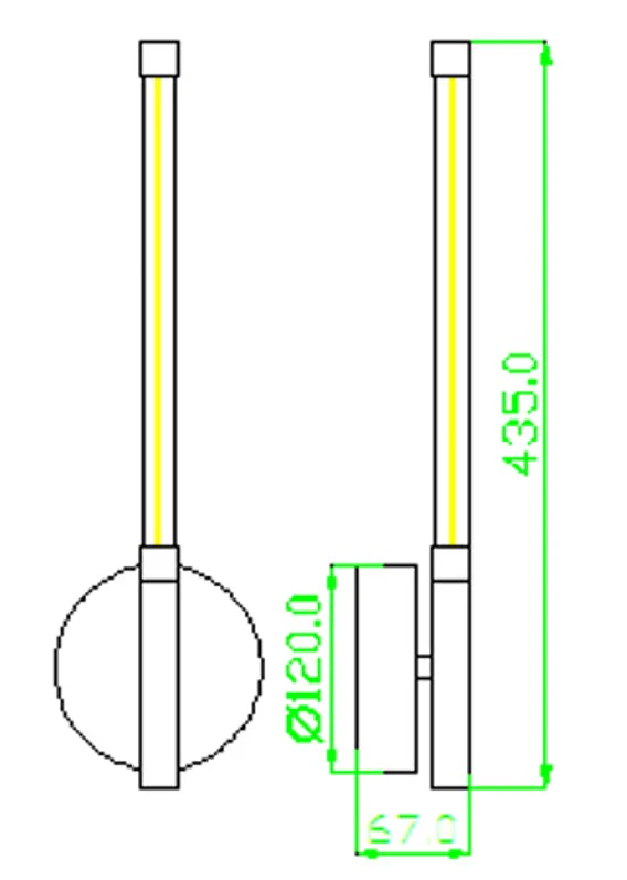 Antique Brass LED Wall Light – 4.5W | Tall Vertical Design