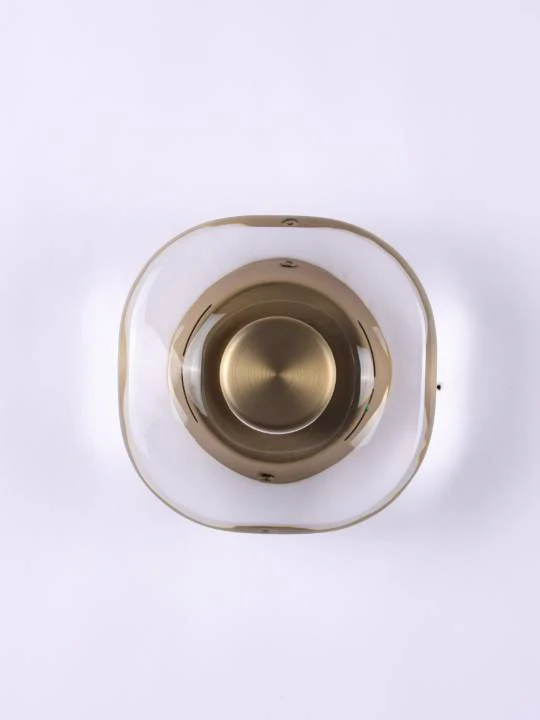 Crystal Accent Wall Light – Luxe Round Gold Finish