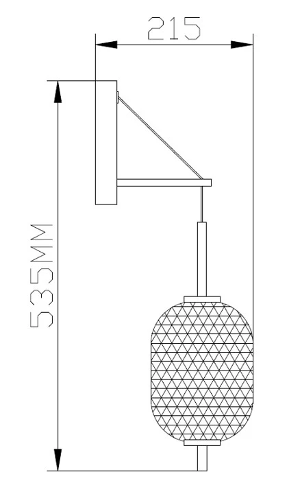 Tall Black LED Wall Light with PC Diffuser
