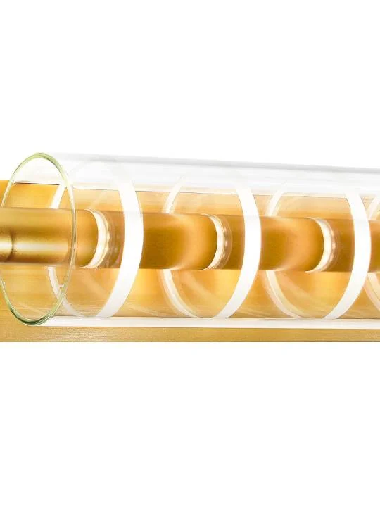 Lapis Gold Linear Wall Light with Clear Glass – 12W